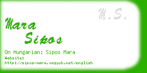 mara sipos business card